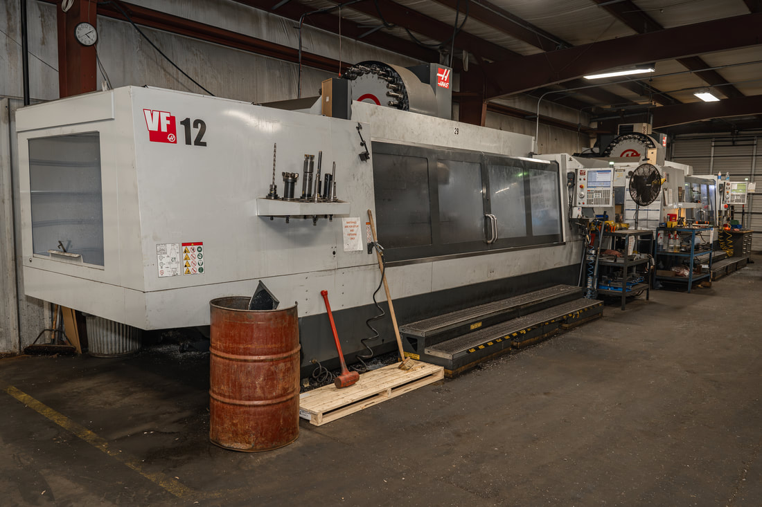 Wide shot of Haas VF12 machine designed for large format machining jobs.